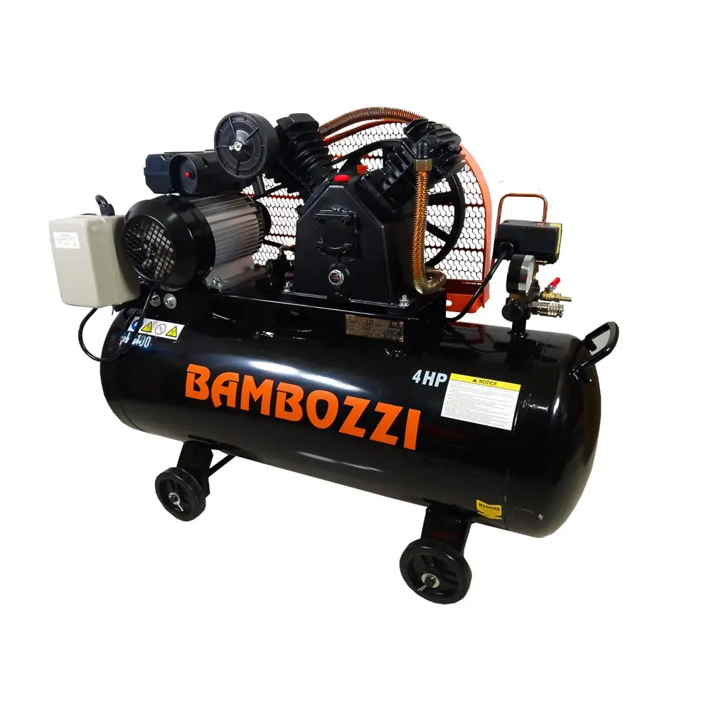COMPRESOR DE AIRE DE 100LT, 4HP, MARCA: BAMBOZZI, MOD:CB100 (1PC/1CTN)