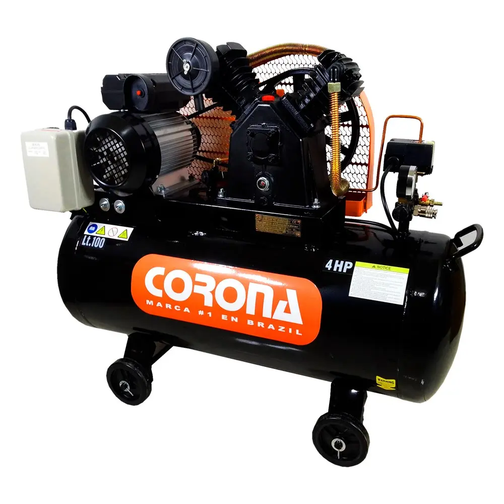 COMPRESOR DE AIRE, 100L, 4HP MARCA: CORONA MOD: CC100 