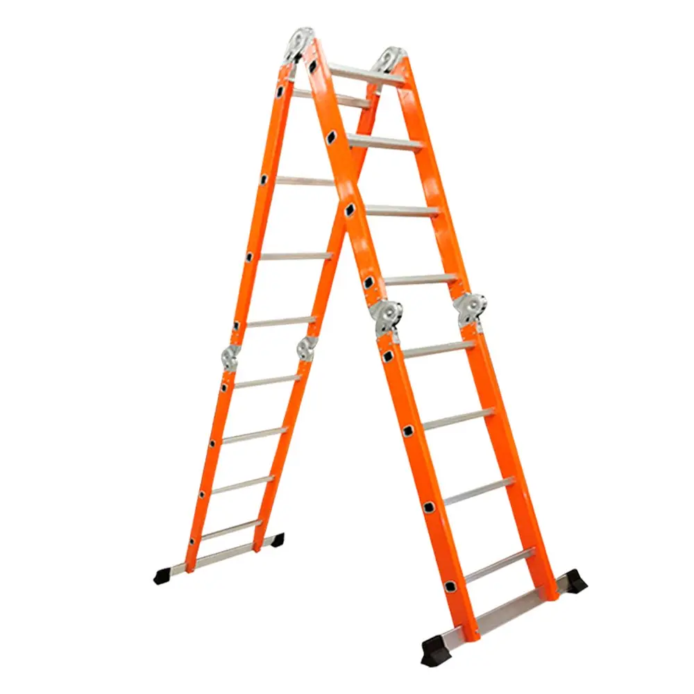 ESCALERA MULTIUSO DE ALUMINIO, MARCA: CORONA MOD: EM2016MC DE 16 PELDAÑOS 