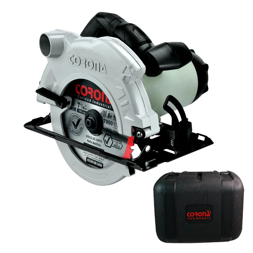 SIERRA CIRCULAR DE 1600W, 185MM MARCA: CORONA MOD: CA9185E 