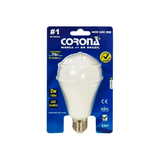 [SAC200BLT] FOCO LED 2W 6500W CORONA MOD: SAC200 BLISTER (50PC/1CTN)