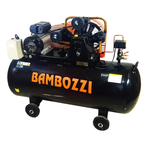 [CB200N                                  ] COMPRESOR DE AIRE DE 200LT, 5HP, MARCA: BAMBOZZI, MOD: CB200 