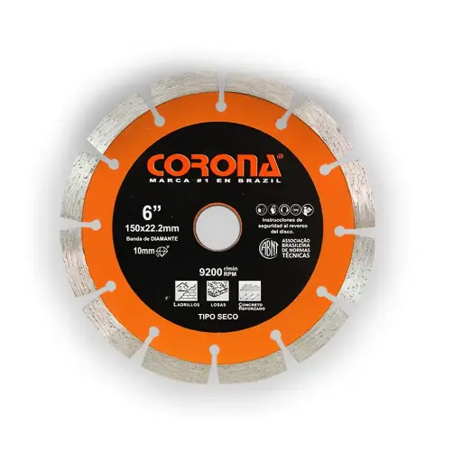 [DC150                                   ] DISCO DIAMANTADO PARA CORTE CONTINUO CORONA MOD: DC150 6¨(60PCS/1CTN
