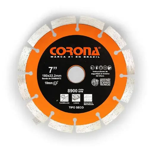 [DC180                                   ] DISCO DIAMANTADO SEGMENTADO LISO-HUMEDO MARCA: CORONA 7¨ MOD: DC180 